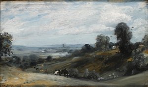 The Vale of Dedham fra Langham, 1812 av John Constable
