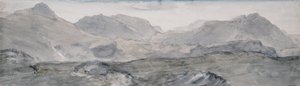 Utsikt fra toppen av Honister Crag (akvarell) av John Constable