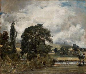 Water Meadows nær Salisbury, 1820-1829 av John Constable