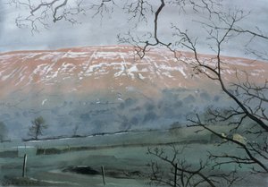 Rise Hill i desember, 1991 (gouache)