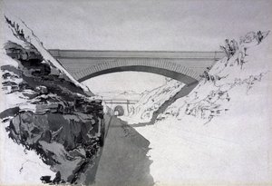 Beechwood Tunnel, 27. juli 1837 (penn og blekk og vask på papir)