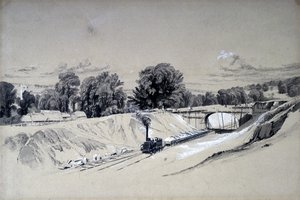 Berkhamsted, Hertfordshire, 5. juni 1837 (penn og blekk og vask på papir) av John Cooke Bourne