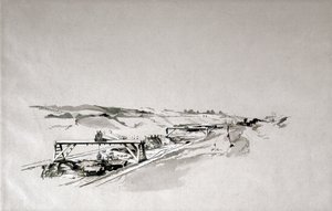Blisworth Cutting, Northamptonshire, september 1838 (penn og blekk og vask på papir)