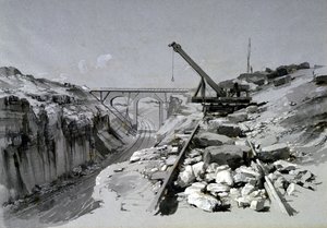 Blisworth Cutting, Northamptonshire, ovenfra, 2. juli 1837 (penn og blekk og vask på papir)