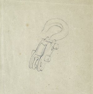 Block and Hook, ca. 1835-38 (blyant på papir) av John Cooke Bourne