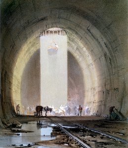 Bygging av Kilsby-tunnelen på London & Birmingham Railway, 8. juli 1839