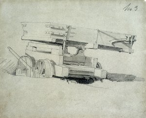 Contractors Tipping Wagon, No.3, 1830s (penn og blekk og vask på papir) av John Cooke Bourne