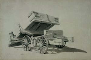 Contractors Tipping Wagon, No.3, 1830s (penn og blekk og vask på papir) av John Cooke Bourne
