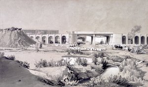 Hampstead Road Bridge, 5. oktober 1836 (penn og blekk og vask på papir) av John Cooke Bourne