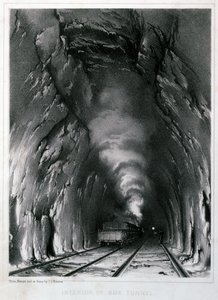 Interiør i Box Tunnel, 1846 av John Cooke Bourne