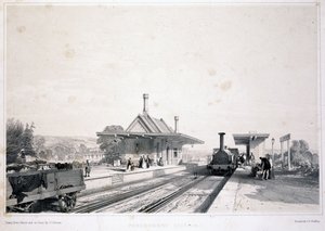 Pangbourne Station, 1846 av John Cooke Bourne