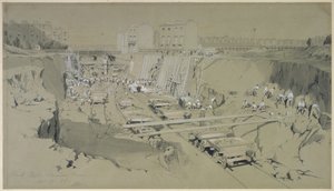 Park Street, Camden Town, 17. september 1836 (penn og blekk og vask på papir) av John Cooke Bourne