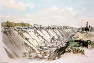 Tring cutting, London & Birmingham Railway, 17. juni 1837 1839 av John Cooke Bourne