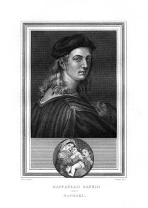 Raphael eller Raffaello, malermester og arkitekt ved den florentinske skolen, 1825. av John Corner