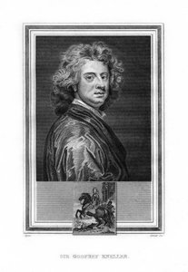Sir Godfrey Kneller , tyskfødt engelsk barokkmaler, 1825. av John Corner
