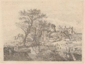 Baksiden av New Mills, Norwich av John Crome