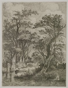 Elvescene, pub. av J. & W. Freeman, 1821 av John Crome