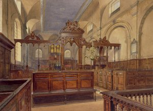 All Hallows The Great, Thames Street, Interiør, 1884