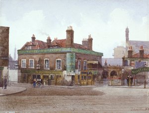 Green Gate Tavern i krysset mellom City Road og Bath Street, London, c1880 av John Crowther