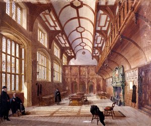 Interiør i Charterhouse, London, 1885 av John Crowther