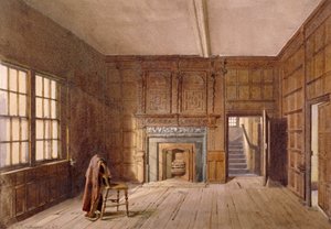Innvendig utsikt over Sir John Spencers rom i Canonbury House, Islington, London, 1887 av John Crowther