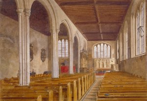 Innvendig utsikt over kapellet St Peter ad Vincula, Tower of London, Stepney, London, 1883 av John Crowther