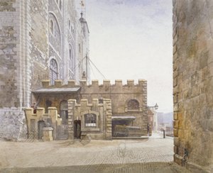 Ordnance Office på bunnen av White Tower, Tower of London, Stepney, London, 1883 av John Crowther