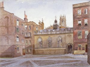 Utsikt over Clifford's Inn and Hall, London, 1884 av John Crowther