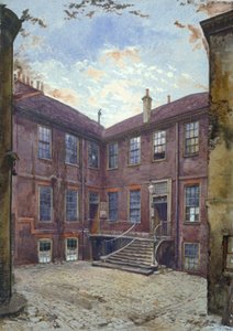 Utsikt over et gammelt hus i Great Winchester Street, City of London, 1880. av John Crowther