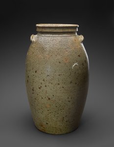 Churn, c. 1850-1883 (alkalisk glasert steintøy)