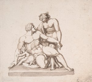 Studie av en skulpturgruppe: Mars, Venus og Amor av John Deare
