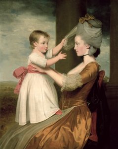 Et portrett av Elizabeth Mortlock (f.1756) og hennes sønn John Mortlock den yngre, 1779 (se 332898 for par)