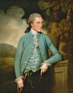 Et portrett av John Mortlock fra Cambridge og Abington Hall, Great Abington, Cambridgeshire, 1779 (se 197912 for par)