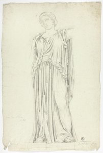 Antik statue av drapert stående kvinne av John Downman