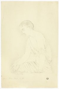Statue av sittende jente av John Downman