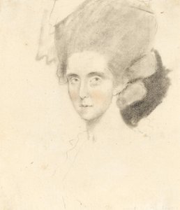 Grevinnen av Strathmore, 1781 (blyant med svart og rødt kritt på papir)