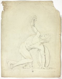 Såret kriger fra statuen i Roma av John Downman