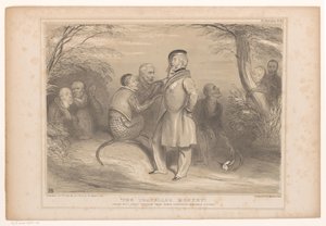 Lord Palmerston i landet av apen Den reiste apen. Kopiert med stor frihet fra Edwin Landseers uforlignelige bilde (tittel på objekt) HB Sketches (serietittel på objekt) av John Doyle