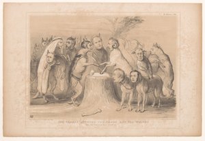 Pakt mellom ulven og skapen Avtalen mellom sauene og ulvene. Etter Les Loups et les Brevis av Granville (tittel på objekt) HB Sketches (serietittel på objekt) av John Doyle
