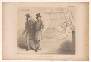Spotprent møtte Peel i en komfortabel seng Små insinuasjoner (tittel på objekt) HB Sketches (serietittel på objekt) av John Doyle