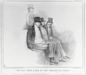 Du kjenner kanskje en mann fra selskapet han holder, 1833 av John Doyle