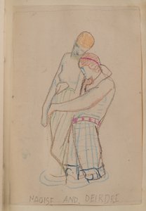 Naoise og Deirdre (blyant) av John Duncan