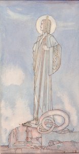 St George and the Dragon (penn og blekk) av John Duncan