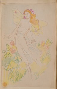 Uten tittel [Fairy] (blyant) av John Duncan