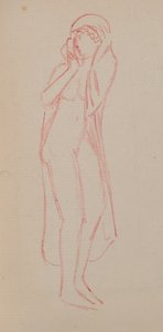 Uten tittel [Kvinnelig figur] (blyant) av John Duncan