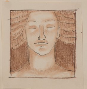 Uten tittel [Mann ansikt] (blyant) av John Duncan