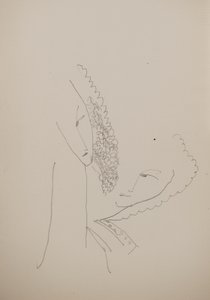 Uten tittel [To ansikter] (blyant) av John Duncan