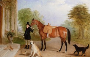 En brudgom med en hest av John E. Ferneley