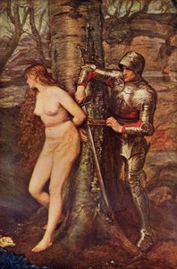 A Knight-errant - Figur av ridderromantikklitteratur, illustrasjon fra 'Romance and Legend of Chivalry' av AR Hope Moncrieff av John Everett Millais