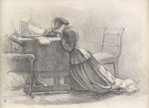 En kone - illustrasjon til et dikt av John Everett Millais